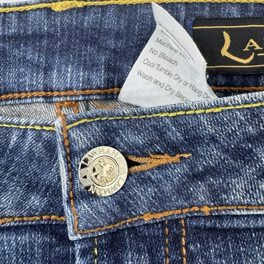 Vintage Junior's Size 13/14 Lawman Western Relaxed Fit Blue Jeans‎ EUC Flare
